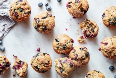 Sourdough discard blueberry muffins